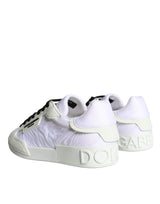 Dolce & Gabbana White Portofino Logo Low Top Trainers Sneakers Shoes