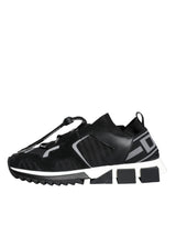 Dolce & Gabbana Black White Logo Sorrento Mens Sneakers Shoes