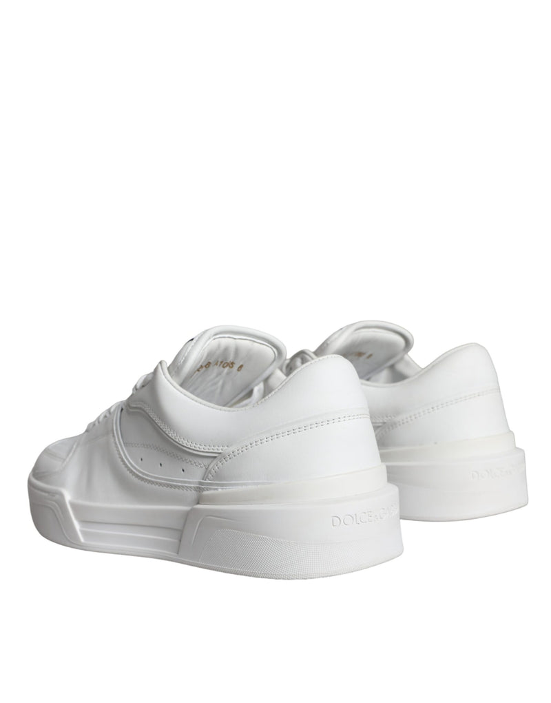 Dolce & Gabbana White Miami Leather Low Top Sneakers Shoes