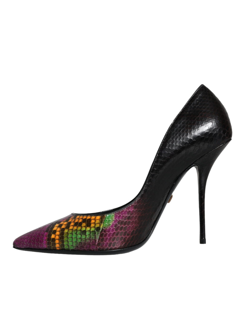 Dolce & Gabbana Multicolor Exotic Leather Heels Pumps Shoes