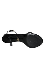 Dolce & Gabbana Black KEIRA Heels Ankle Strap Sandals Shoes