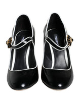 Dolce & Gabbana Black White Piano Keys Mary Janes Heels Shoes