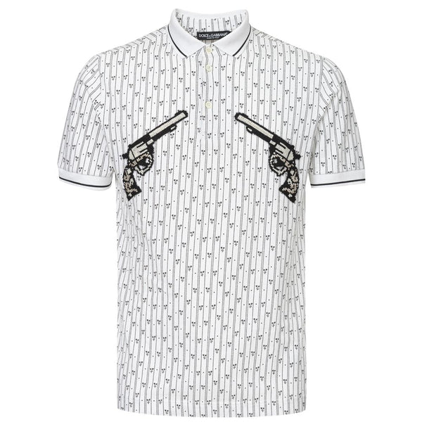 Dolce & Gabbana White Cotton Polo Shirt