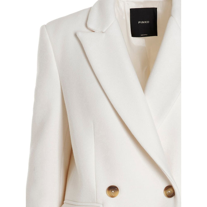 PINKO White Wool Jackets & Coat