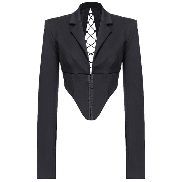 PINKO Black Viscose Suits & Blazer