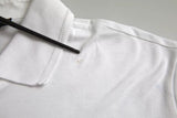 Dolce & Gabbana White Logo Collared Short Sleeve T-shirt