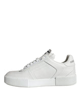 Dolce & Gabbana White Calfskin Leather Miami Low Top Sneakers Shoes