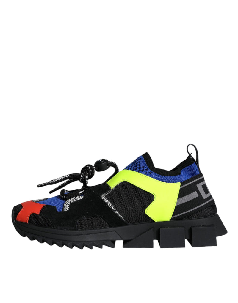 Dolce & Gabbana Multicolor Mesh Sorrento Trekking Sneakers Shoes