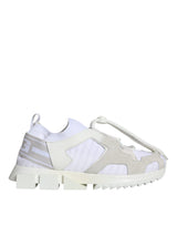 Dolce & Gabbana White Mesh Sorrento Trekking Sneakers Shoes