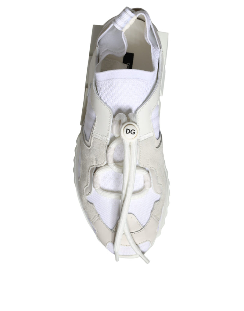 Dolce & Gabbana White Mesh Sorrento Trekking Sneakers Shoes