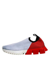 Dolce & Gabbana Red White Logo Sorrento Sneakers Shoes