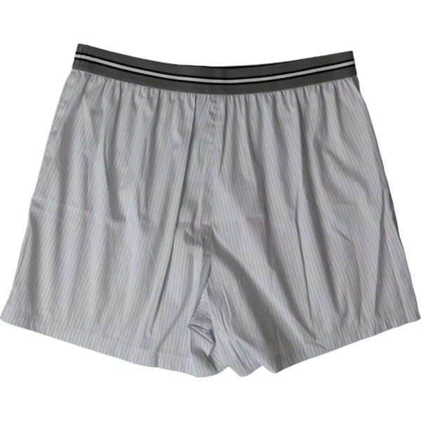 Dolce & Gabbana Gray Stripes Cotton Blend Boxer Shorts Underwear