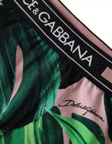 Dolce & Gabbana Multicolor Leaf Print Regular Boxer Underwear