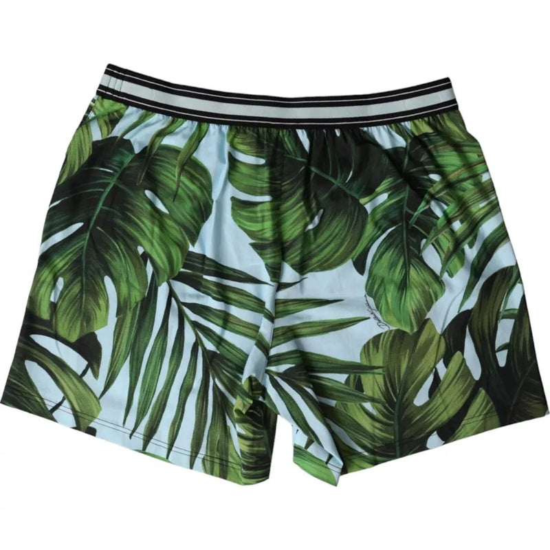 Dolce & Gabbana Multicolor Leaf Print Regular Boxer Underwear