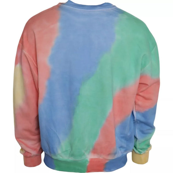 Dolce & Gabbana Multicolor Logo Cotton Crew Neck Pullover Sweater