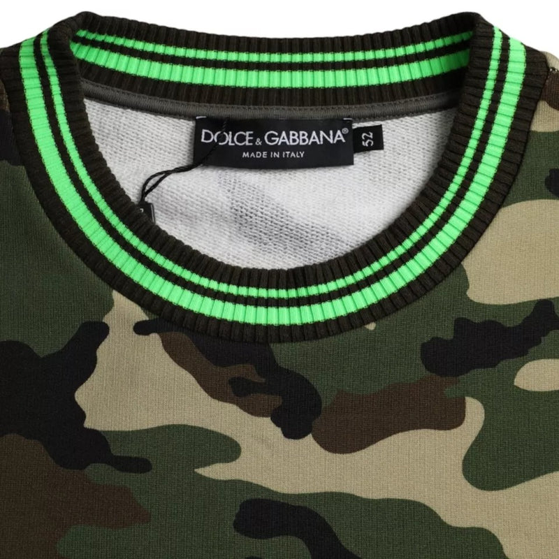 Dolce & Gabbana Multicolor Camouflage Sweatshirt Sweater