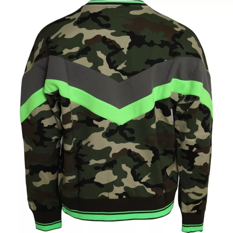 Dolce & Gabbana Multicolor Camouflage Sweatshirt Sweater