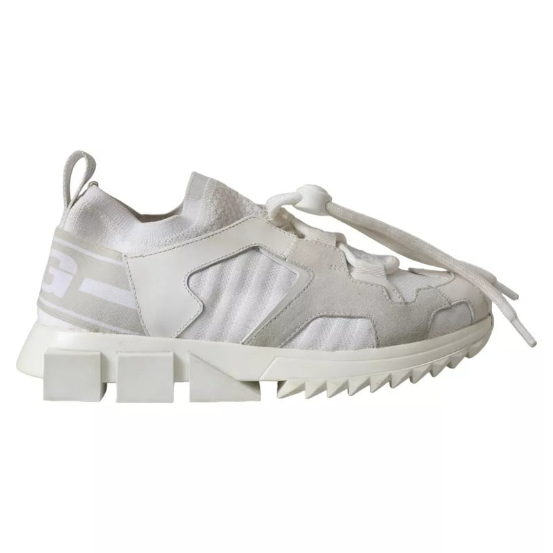 Dolce & Gabbana White Mesh Sorrento Trekking Sneakers Shoes