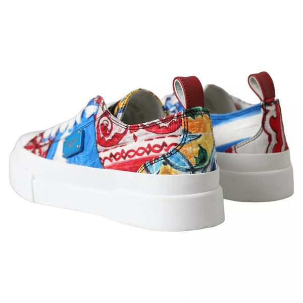 Dolce & Gabbana Multicolor Patchwork Low Top Sneakers Shoes