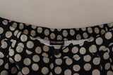 Dolce & Gabbana Black White Polka Dots Cotton Linen Shorts