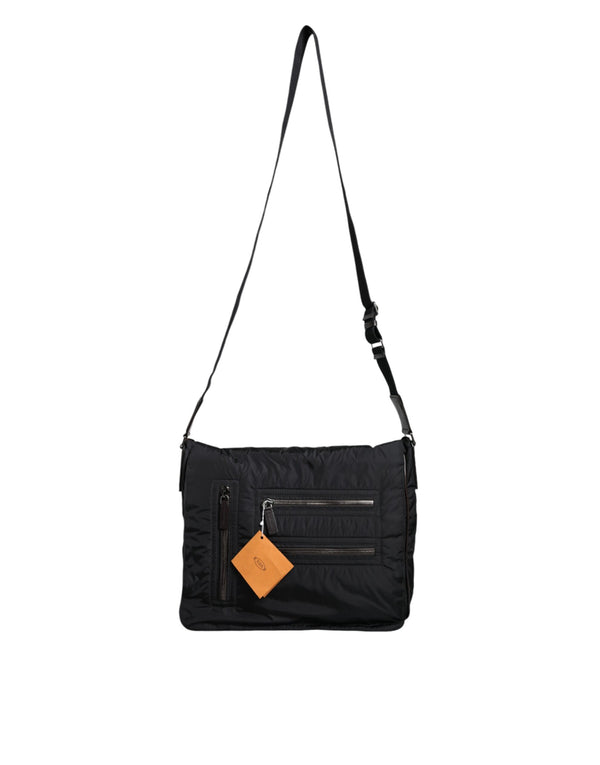 Tod's Black Canvas Pockets Crossbody Strap Shoulder Bag