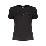 Tommy Hilfiger Black Cotton Tops & T-Shirt