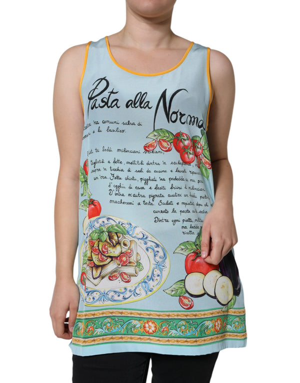 Dolce & Gabbana Multicolor Pasta Alla Norma Print Tank Top