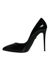 Dolce & Gabbana Black Patent Leather KATE Heels Pumps Shoes