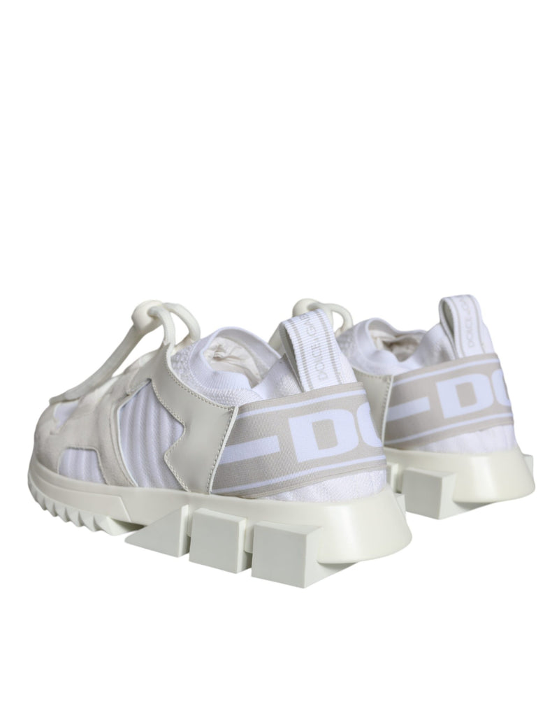 Dolce & Gabbana White Mesh Sorrento Trekking Sneakers Shoes