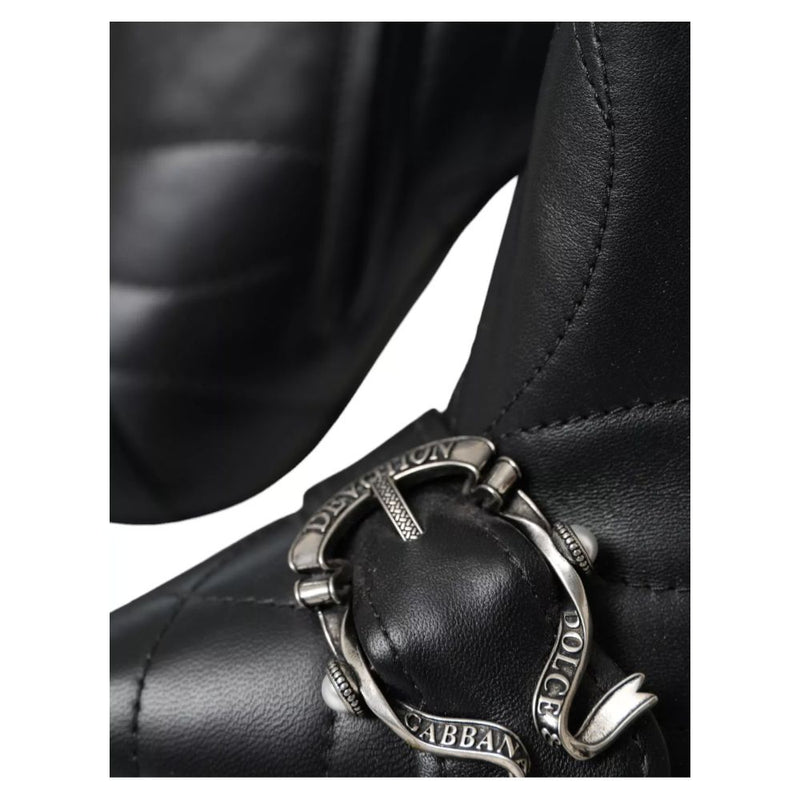 Dolce & Gabbana Black Leather Di Lambskin Boot