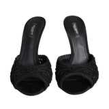 Dolce & Gabbana Black Cotton Sandal