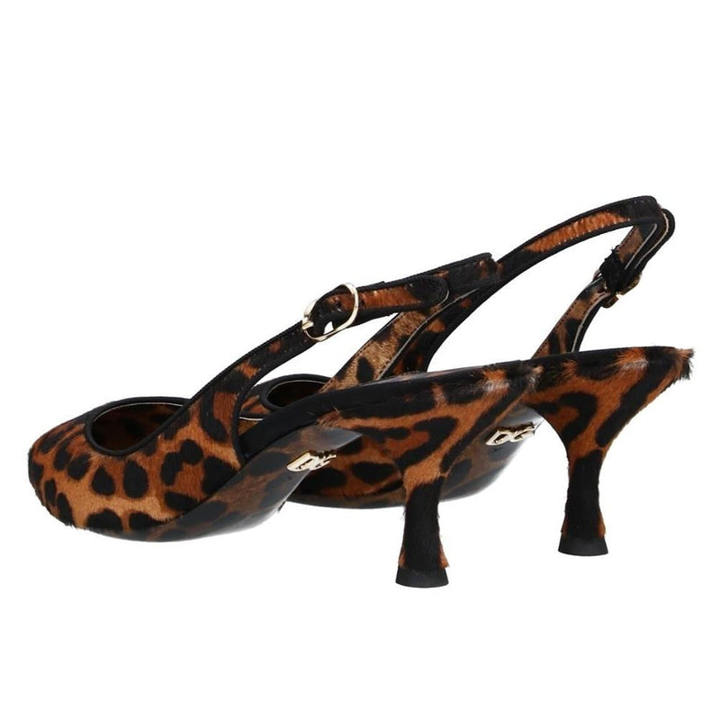 Dolce & Gabbana Brown Leather Di Calfskin Pump