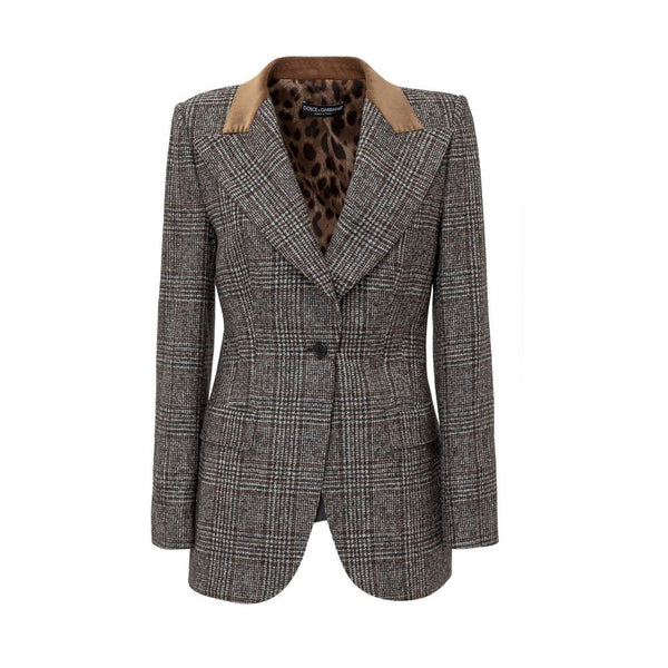 Dolce & Gabbana Brown Wool Jackets & Coat