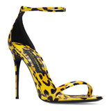 Dolce & Gabbana Yellow Leather Di Calfskin Sandal