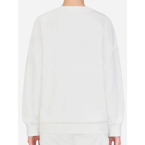 Dolce & Gabbana White Cotton Sweater