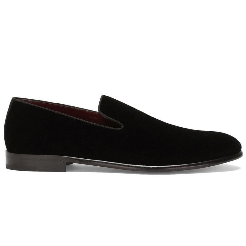 Dolce & Gabbana Black Cotton Loafer