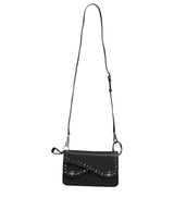 Dolce & Gabbana Black Small Leather Studded Shoulder Crossbody Bag