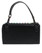 Dolce & Gabbana Black Leather Lighted Top Handle Handbag Bag