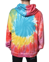 Dolce & Gabbana Multicolor Tie Dye Hooded Sweatshirt Sweater