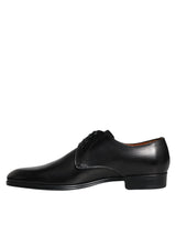 Dolce & Gabbana Black Leather Derby Formal Dress Shoes