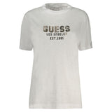 Guess Jeans White Cotton Tops & T-Shirt