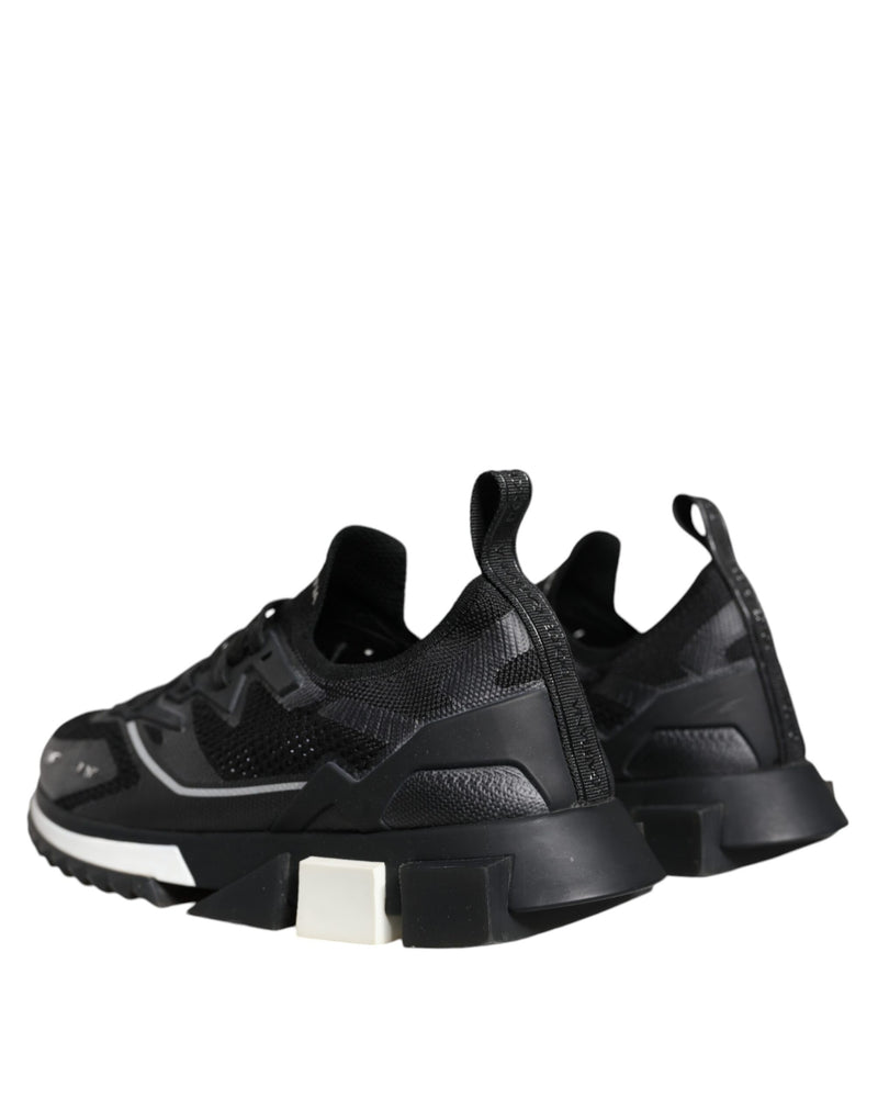 Dolce & Gabbana Black White SORRENTO Sport Stretch Sneakers Shoes