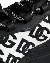 Dolce & Gabbana Black Logo Lace Up Low Top NS1 Sneakers Shoes