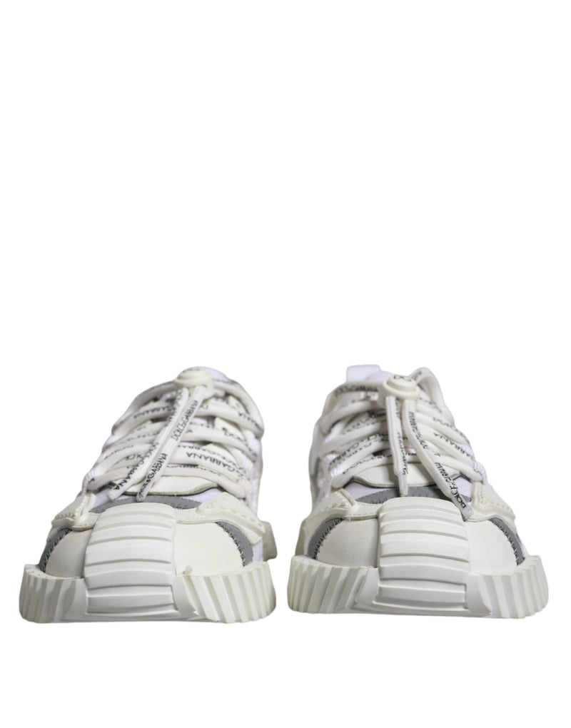 Dolce & Gabbana White Lace Up Low Top NS1 Sneakers Shoes