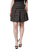 Dolce & Gabbana Multicolor High Waist Tartan Tweed A-line Mini Skirt