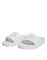 Dolce & Gabbana White Rubber Slides Sandals Beachwear Shoes