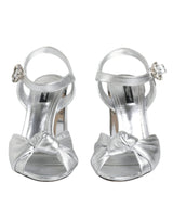 Dolce & Gabbana Silver Mirror Heels KEIRA Sandals Shoes