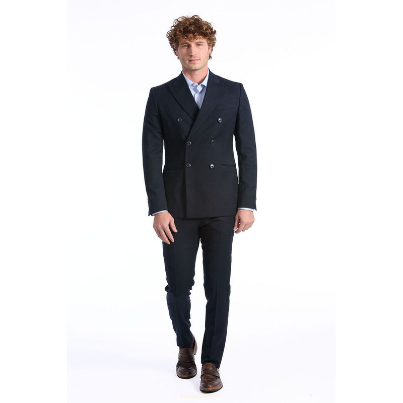 Baldinini Trend Blue Wool Suit