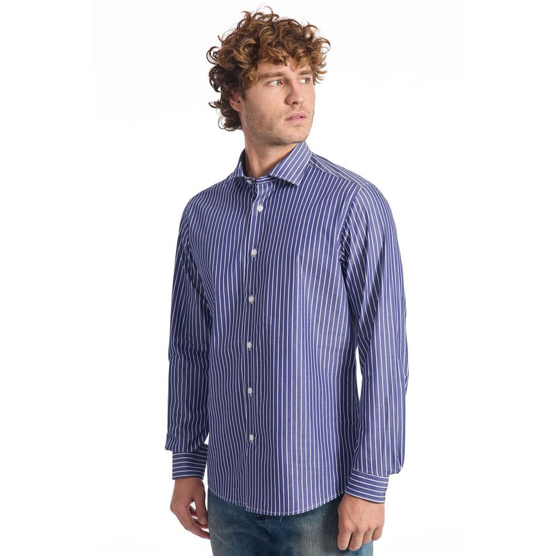 Baldinini Trend Blue Cotton Shirt