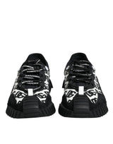 Dolce & Gabbana Black Logo Lace Up Low Top NS1 Sneakers Shoes